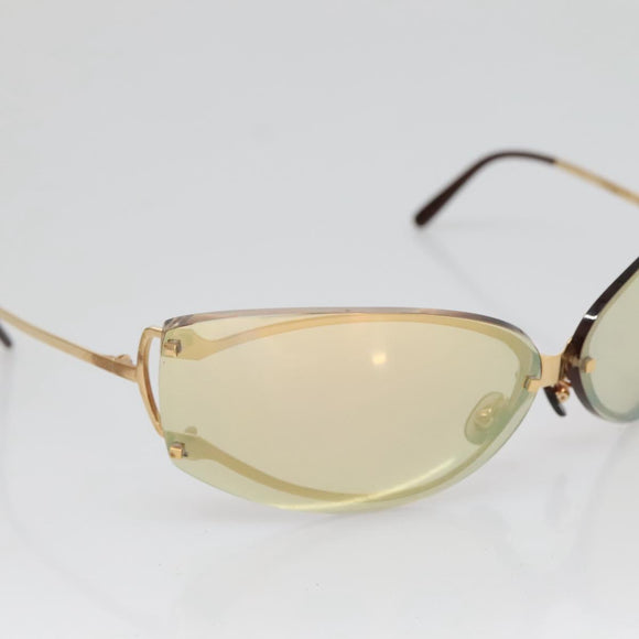 CARTIER Colored lens Glasses metal Gold Auth BA4787