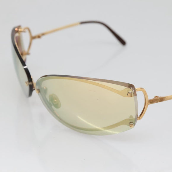 CARTIER Colored lens Glasses metal Gold Auth BA4787
