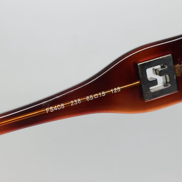 FENDI Sunglasses plastic Brown Auth BA4790