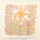HERMES Carre 90 Scarf ""PASSIFLORES"" Silk Brown Auth BA4792-13