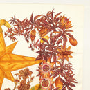 HERMES Carre 90 Scarf ""PASSIFLORES"" Silk Brown Auth BA4792-4