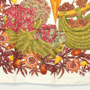 HERMES Carre 90 Scarf ""PASSIFLORES"" Silk Brown Auth BA4792-9