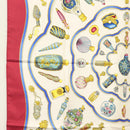 HERMES Carre 90 Scarf ""Qu'importe le Flacon"" Silk White Auth BA4793-5
