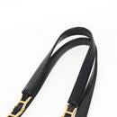 VERSACE Chain Shoulder Bag Nylon Black Gold Auth BA4795-14