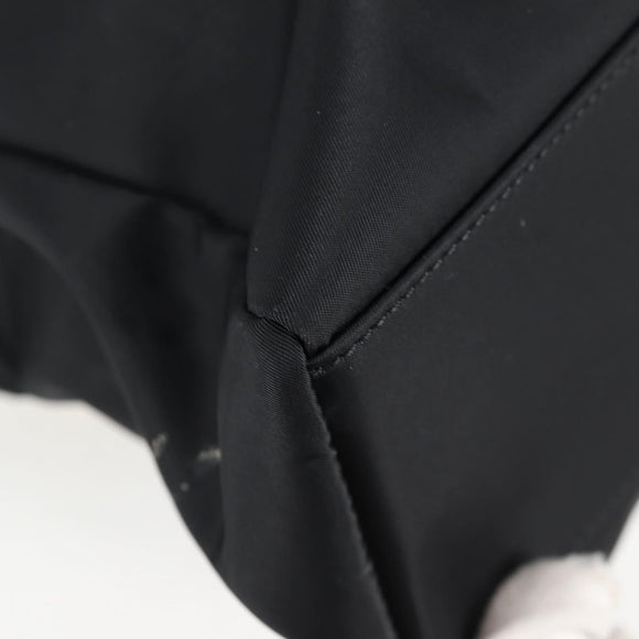 VERSACE Chain Shoulder Bag Nylon Black Gold Auth BA4795