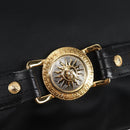 VERSACE Chain Shoulder Bag Nylon Black Gold Auth BA4795-19