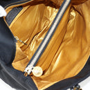 VERSACE Chain Shoulder Bag Nylon Black Gold Auth BA4795-12