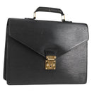 LOUIS VUITTON Epi Serviette Conseiller Business Bag Black M54422 LV Auth BA4797-1