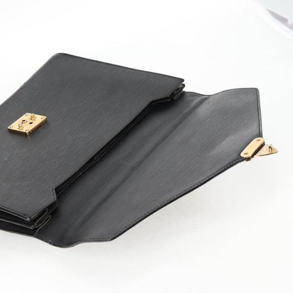 LOUIS VUITTON Epi Serviette Conseiller Business Bag Black M54422 LV Auth BA4797