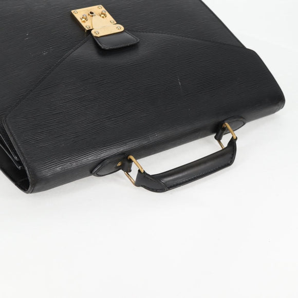 LOUIS VUITTON Epi Serviette Conseiller Business Bag Black M54422 LV Auth BA4797