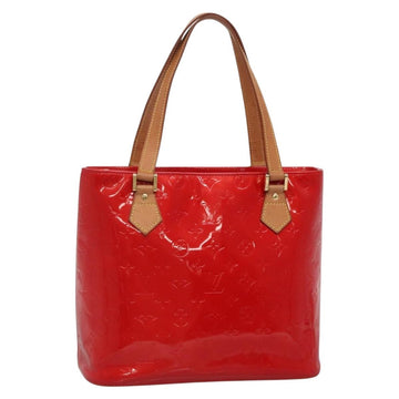 LOUIS VUITTON Monogram Vernis Houston Hand Bag Red M91092 LV Auth BA4799