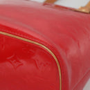 LOUIS VUITTON Monogram Vernis Houston Hand Bag Red M91092 LV Auth BA4799-9