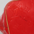 LOUIS VUITTON Monogram Vernis Houston Hand Bag Red M91092 LV Auth BA4799-6
