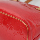 LOUIS VUITTON Monogram Vernis Houston Hand Bag Red M91092 LV Auth BA4799-16