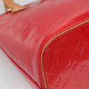 LOUIS VUITTON Monogram Vernis Houston Hand Bag Red M91092 LV Auth BA4799-17