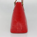 LOUIS VUITTON Monogram Vernis Houston Hand Bag Red M91092 LV Auth BA4799-4