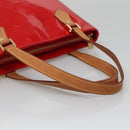 LOUIS VUITTON Monogram Vernis Houston Hand Bag Red M91092 LV Auth BA4799-8