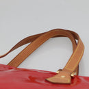 LOUIS VUITTON Monogram Vernis Houston Hand Bag Red M91092 LV Auth BA4799-14