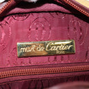 CARTIER Must Line Shoulder Bag Leather Brown Gold Auth BA4801-18