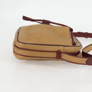 CARTIER Must Line Shoulder Bag Leather Brown Gold Auth BA4801-4