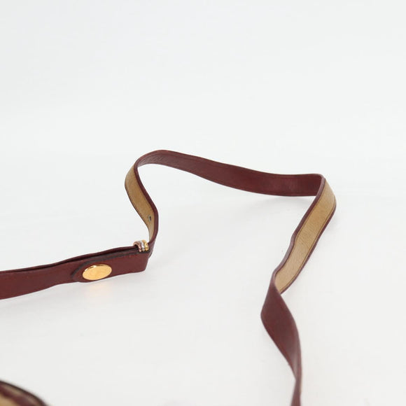 CARTIER Must Line Shoulder Bag Leather Brown Gold Auth BA4801