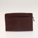 Gianni Versace Cartier Clutch Bag Leather 2Set Black Bordeaux Auth BA4804-10