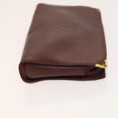 Gianni Versace Cartier Clutch Bag Leather 2Set Black Bordeaux Auth BA4804-11