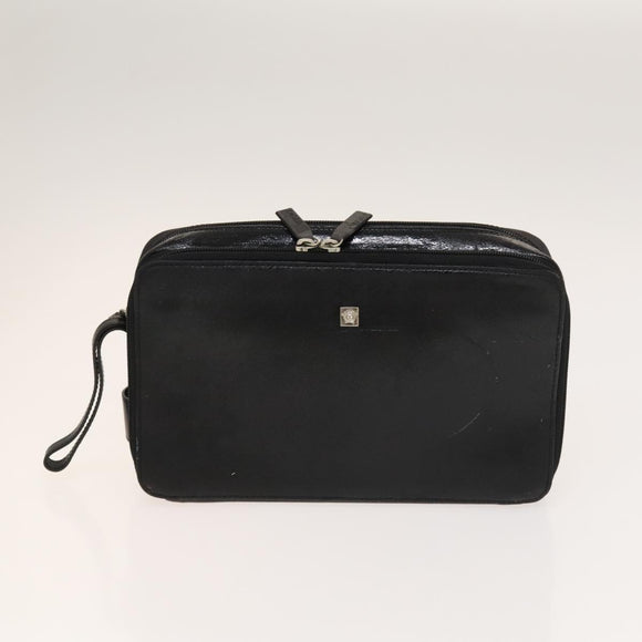 Gianni Versace Cartier Clutch Bag Leather 2Set Black Bordeaux Auth BA4804