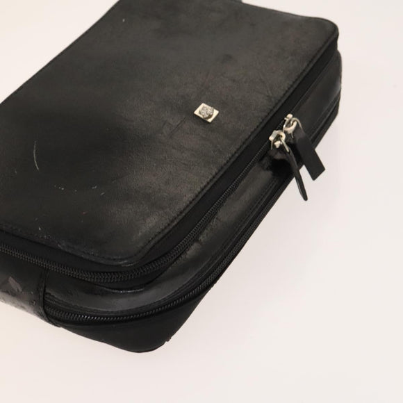 Gianni Versace Cartier Clutch Bag Leather 2Set Black Bordeaux Auth BA4804