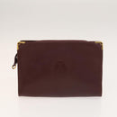 Gianni Versace Cartier Clutch Bag Leather 2Set Black Bordeaux Auth BA4804-9