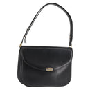 BALLY Shoulder Bag Leather Black Gold Auth BA4806-1