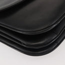 BALLY Shoulder Bag Leather Black Gold Auth BA4806-9