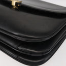 BALLY Shoulder Bag Leather Black Gold Auth BA4806-14