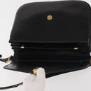 BALLY Shoulder Bag Leather Black Gold Auth BA4806-10
