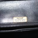 BALLY Shoulder Bag Leather Black Gold Auth BA4806-18