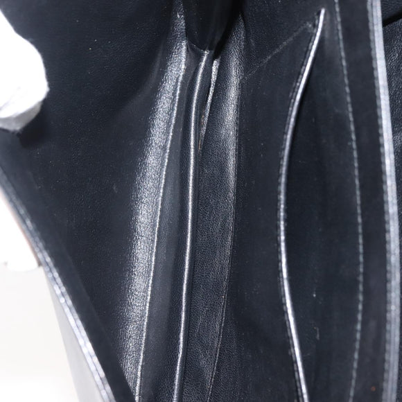 BALLY Shoulder Bag Leather Black Gold Auth BA4806