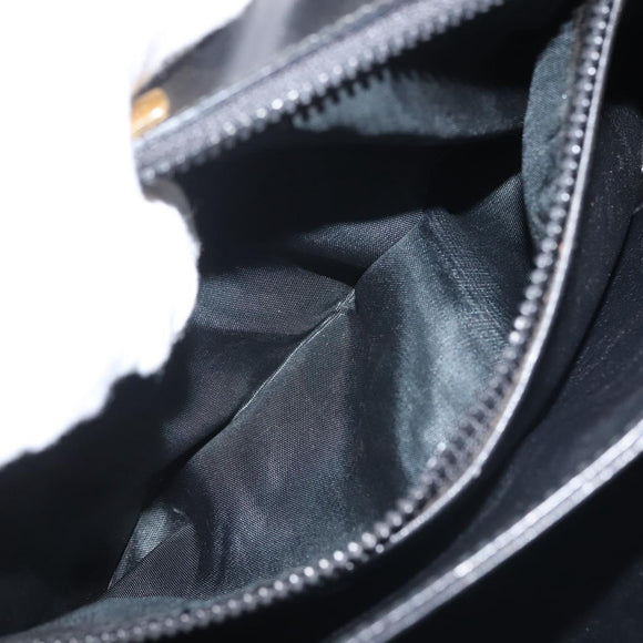 BALLY Shoulder Bag Leather Black Gold Auth BA4806