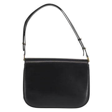 BALLY Shoulder Bag Leather Black Gold Auth BA4806 - 0