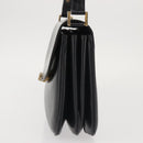 BALLY Shoulder Bag Leather Black Gold Auth BA4806-3