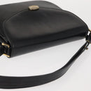 BALLY Shoulder Bag Leather Black Gold Auth BA4806-6
