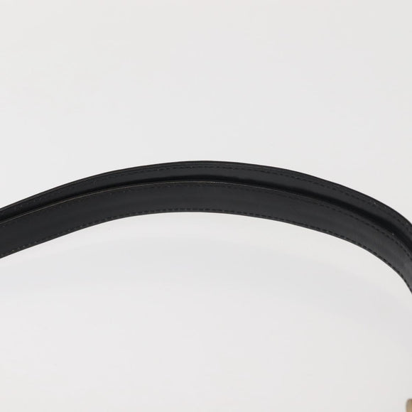 BALLY Shoulder Bag Leather Black Gold Auth BA4806