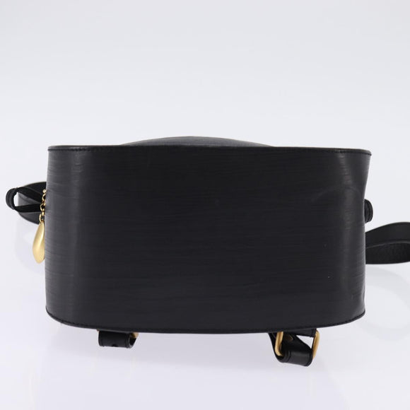 BALLY Backpack Leather Black Gold Auth BA4807