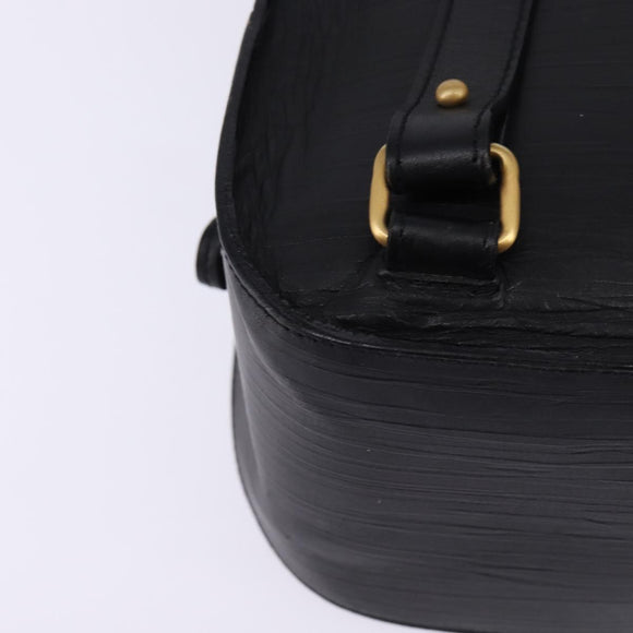 BALLY Backpack Leather Black Gold Auth BA4807