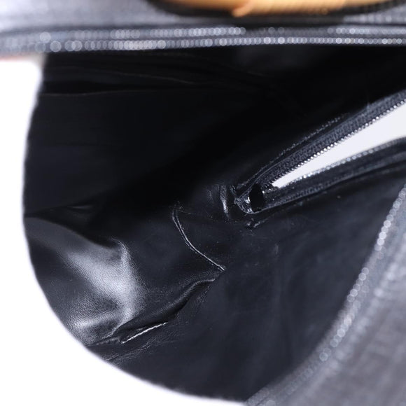 BALLY Backpack Leather Black Gold Auth BA4807