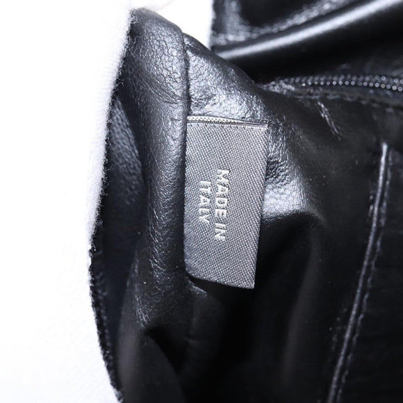 BALLY Backpack Leather Black Gold Auth BA4807