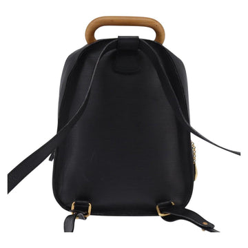 BALLY Backpack Leather Black Gold Auth BA4807 - 0