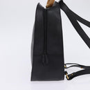 BALLY Backpack Leather Black Gold Auth BA4807-3