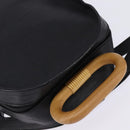 BALLY Backpack Leather Black Gold Auth BA4807-6