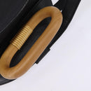 BALLY Backpack Leather Black Gold Auth BA4807-7