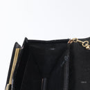 BALLY Wallet Chain Shoulder Bag Leather Black Gold Auth BA4808-20